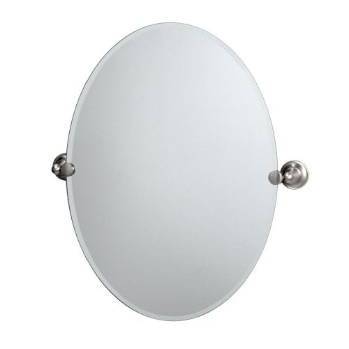 Gatco 4339 Tiara Oval Wall Mirror, Satin Nickel