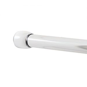 Zenna Home NeverRust Aluminum Tension Shower Rod, 30 to 43-inch, Chrome