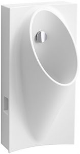 KOHLER 5244-ER-0 Steward Hybrid High-Efficiency Urinal with 1/2" Flexible Rear Supply Hose, White