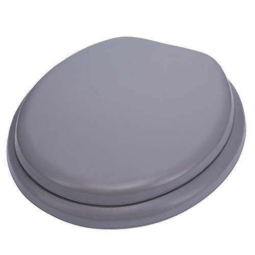Ginsey Standard Soft Toilet Seat with Plastic Hinges Ginsey Standard Soft Toilet Seat with Plastic Hinges, Grey.