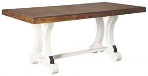 Signature Design By Ashley - Valebeck Rectangular Dining Room - Casual Style - White/Brown