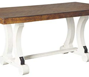 Signature Design By Ashley - Valebeck Rectangular Dining Room - Casual Style - White/Brown