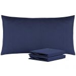 NTBAY King Pillowcases Set of 2, 100% Brushed Microfiber, Soft and Cozy, Wrinkle, Fade, Stain Resistant with Envelope Closure, 20"x 36", Navy