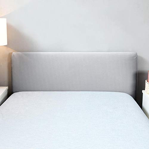 WOMACO Bed Headboard Slipcover Protector Stretch Solid Color Dustproof Cover WOMACO Bed Headboard Slipcover Protector Stretch Solid Color Dustproof Cover for Bedroom Decor - Queen, Gray.