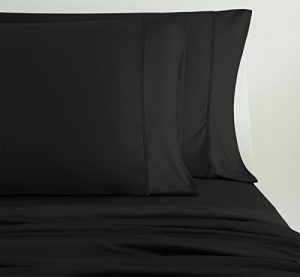 SHEEX Luxury Copper Pillowcases, Set of 2, Breathable PRO+Ionic Copper Fabric, Black, King