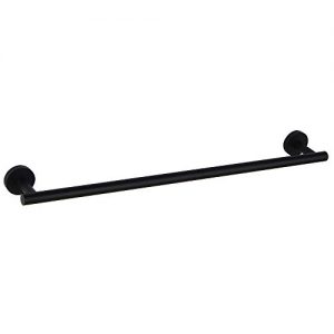 GERZ Bathroom Towel Bar 33" Stainless Steel Towel Bar Matte Black Contemporary Style Wall Mount for Bath Kitchen