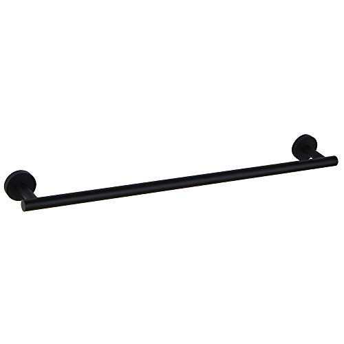 GERZ Bathroom Towel Bar 30" Stainless Steel Towel Bar Matte Black Contemporary Style Wall Mount for Bath Kitchen