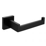 HITCH Square Toilet Paper Holder Stainless Steel, Chrome Toilet Paper Holder Wall Mount for Bathroom & Kitchen (Matte Black)