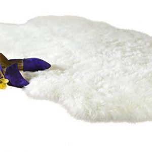 Chesserfeld Luxury Faux Fur Sheepskin Rug, White, 4ft x 6ft with Thick Pile, Machine Washable, Makes a Soft, Stylish Home Décor Accent for a Kid's Room, Bedroom, Nursery, Living Room or Bath