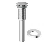 VIGO Bathroom Faucet Vessel Vanity Sink Pop Up Drain Stopper without Overflow and Mounting Ring, Chrome