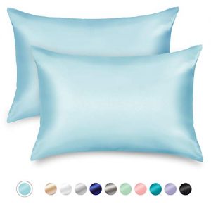ZAMAT Silky Satin Pillowcases Set of 2, Luxury Soft Pillow Case for Hair and Skin, Wrinkle, Fade Resistant, Pillow Cover with Envelope Closure