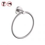 KES Bath Towel Holder Hand Towel Ring Hanging Towel Hanger Bathroom Accessories Contemporary Hotel Round Style Wall Mount SUS 304 Stainless Steel Brushed Finish, A2180DG-2