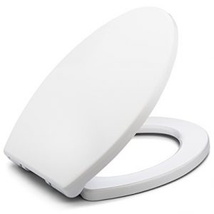 BATH ROYALE BR237-00 MasterSuite Elongated Toilet Seat with Cover, White – Slow Close, Easy Clean, Replacement Toilet Seat Fits All Toilet Brands including Kohler, Toto and American Standard