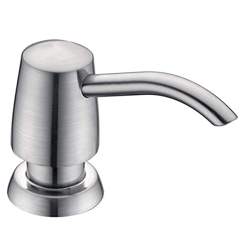 Soap Dispenser,Kitchen Sink Soap Dispenser, Built in Sink Soap Dispenser or Lotion Dispenser Easy Installation and Refill from the Top Dish Dispensers,Brushed Nickel
