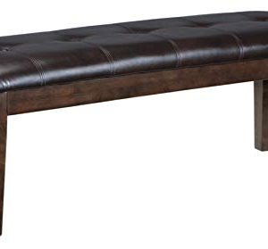 Signature Design by Ashley - Haddigan Upholstered Dining Room Bench - Casual Tufted Seating - Dark Brown