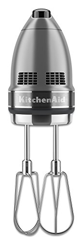 7-Velocity Digital Hand Mixer with Turbo Beater KitchenAid KHM7210CU 7-Velocity Digital Hand Mixer with Turbo Beater II Equipment and Professional Whisk - Contour Silver