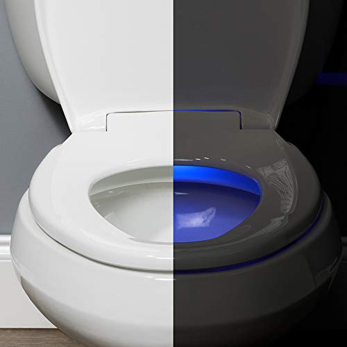 BEMIS Radiance Heated Night Light Toilet Seat will Slow Close BEMIS Radiance Heated Night Light Toilet Seat will Slow Close and Never Loosen, ELONGATED, Long Lasting Plastic, White, H1900NL 000.