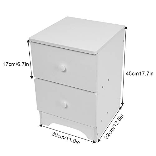 Nightstand End Tables Storage Cabinet Bedroom Side Locker 2 Drawer Package deal Dimensions: 11.9 x 12.6 x 17.7 inches