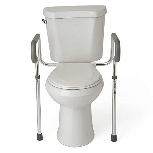 Medline's Guardian Toilet Safety Rail with Adjustable Height Medline's Guardian Toilet Safety Rail with Adjustable Height for Bathroom Safety, Toilet Assist, and Grab Bar.