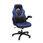 OFM Essentials Collection Racing Style Bonded Leather Gaming Chair, in Blue (ESS-3085-BLU)