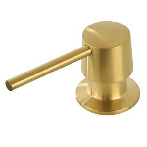Avola Soap Dispenser,Brass Built in Soap Dispensers Dispenser,Brushed Gold in Sink Liquid Dish Soap Dispensers,Kitchen Soap Dispenser with 13 Ounce Soap Bottle