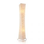 LEONC Design 61'' Creative LED Floor Lamp, Softlighting Minimalist Modern Contemporary with Fabric Shade & 2 Bulbs Floor Lamps for Living Room Bedroom Warm Atmosphere(Tyvek Dupont 10 x 10 x 61 inch)