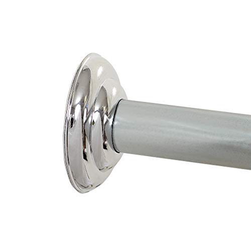 Zenna Home Builder-Style Tension Shower Curtain Rod, 44 to 72 Inches, Chrome