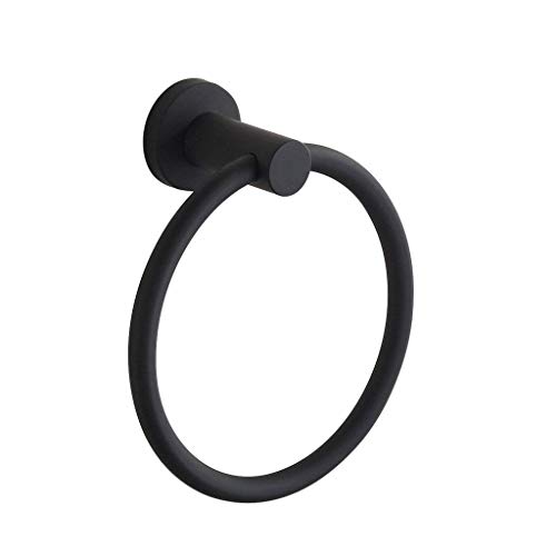 BGL 304 Stainless Steel Towel Ring Hanging Round Simple Black Towel Circular Holder