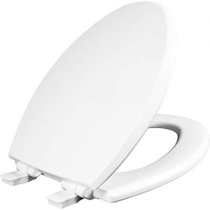 MAYFAIR 1847SLOW 000 Kendall Slow-Close, Removable Enameled Wood Toilet Seat that will Never Loosen, ELONGATED, White