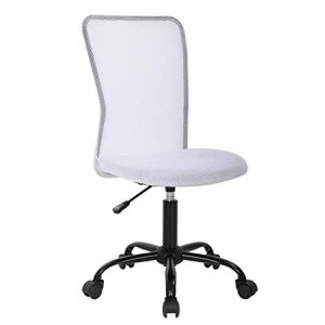 Ergonomic Office Chair Desk Chair Mesh Computer Chair Back Support Modern Executive Mid Back Rolling Swivel Chair for Women, Men (White)