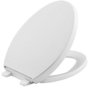KOHLER K-4008-0 Reveal Quiet-Close with Grip-Tight Bumpers Elongated Toilet Seat in White