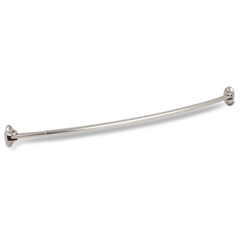 Honey-Can-Do BTH-03382 Curved Shower Rod, Extends 42 to 74-Inches, Brushed Nickel