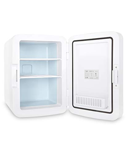 Cooluli Infinity White 10 Liter Compact Portable Cooler Warmer Mini Fridge Cooluli Infinity White 10 Liter Compact Portable Cooler Warmer Mini Fridge for Bedroom, Office, Dorm, Car - Great for Skincare &amp; Cosmetics (110-240V/12V).