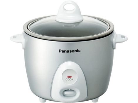 Panasonic Rice Cooker & Multi-Cooker SR-G06FGL, 3-Cup (Uncooked) with One-Step Automatic Cooking, Silver