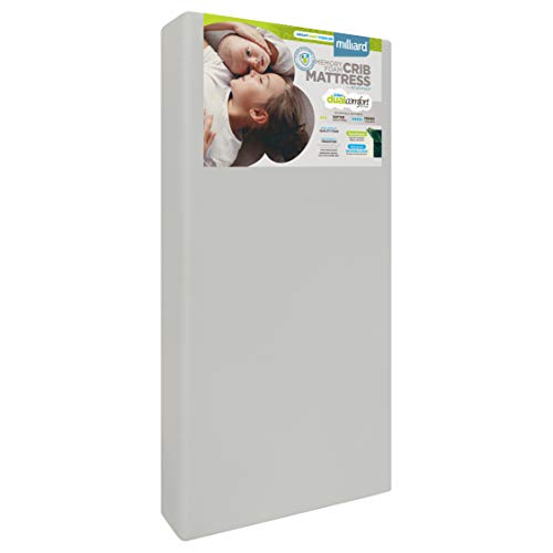 Milliard Crib Mattress, Flip Technology, Firm Side for Baby and Soft Side for Toddler - 100% Cotton Cover