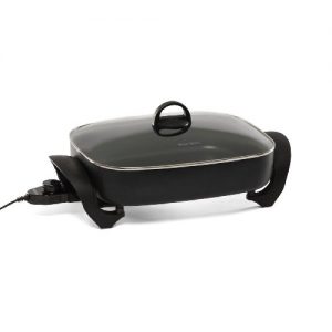 West Bend 72215 Electric Extra-Deep Oblong 12-by-14.5-Inch Nonstick Skillet, Black