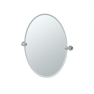 Gatco 4689 Channel Oval Mirror Chrome, 26.5 H x 24 W
