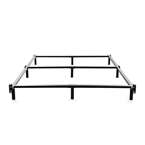 NOAH MEGATRON Queen Size Metal Bed Frame-7 Inch Heavy Duty Bedframe, 9-Leg Support for Box Spring & Mattress Foundation, 3000LBS, Black