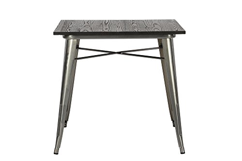 DHP Fusion Metal Square Dining Table with Wood Table Top Guarantee: 1 yr restricted guarantee.