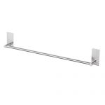 LuckIn Self Adhesive Towel Rod 24 Inch Towel Bar Stainless Steel, Stick on Wall Bath Towel Holder,No Drilling Rail Rack for Kitchen and Bathroom, Brushed Finish