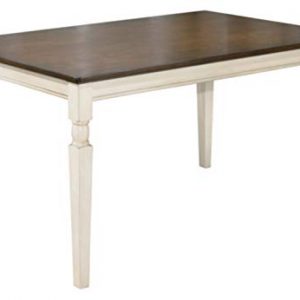 Signature Design by Ashley - Whitesburg Rectangular Dining Room Table - Casual Style - Brown/Cottage White