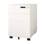 DEVAISE 3-Drawer Mobile File Cabinet with Smart Lock, Pre-Assembled Steel Pedestal Under Desk, White