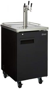 Kegco HBK1XB-3 3-Faucet Commercial Kegerator Keg Beer Dispenser - Black