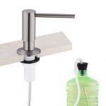 Soap Dispenser,Built in soap dispenser for kitchen sink,Tube Kit,Brushed Nickel Kitchen faucet soap dispenser,Tube Connects Directly To Soap Bottle, No More Refills