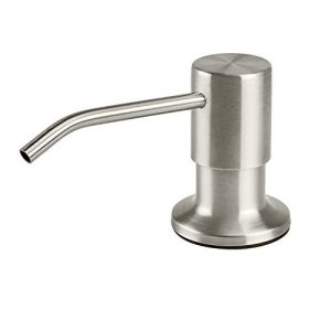 SAMODRA Soap Dispenser for Kitchen Sink, Premium Stainless Steel Pump Head Brushed Nickel 17 OZ Bottle 3.15 Inch Threaded Tube for Granite Thick Deck Installs