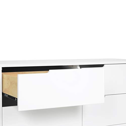 Babyletto Hudson 6-Drawer Assembled Double Dresser Babyletto Hudson 6-Drawer Assembled Double Dresser in White.
