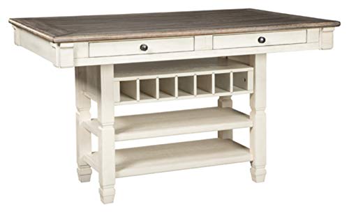 Signature Design by Ashley - Bolanburg Counter Height Dining Room Table - Antique White