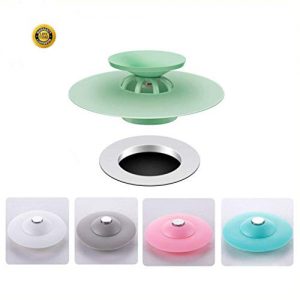 Mribo 5 Packs Trap Hair Catcher Bathtub 2-in-1 Silicone Drain Tub Stopper, Strainers for Floor, Kitchen, Laundry, and Bathroom