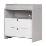 Cookie Changing Table, Soft Gray and Pure White
