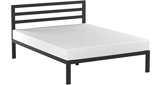 Mellow, 14 inch, Heavy Duty Metal Platform Bed W/Headboard/Wooden Mellow 14 inch Heavy Responsibility Metallic Platform Mattress W/Headboard/Wood Slat Help/Mattress Basis(No Field Spring Wanted), Queen, Black.